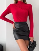 Kadın Uzun Kollu Omuz Büzgü Detay Vanezia Kumaş Bluz thumbnail 2