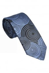 Brianze Geometrik Desen Açık Mavi Mendilli Kravat thumbnail 2