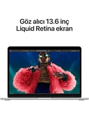 Apple MacBook Air M3 24GB 512GB SSD macOS 13" Taşınabilir Bilgisayar Gümüş MC8N4TU/A - 8