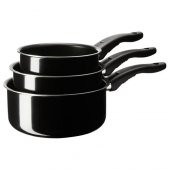 3Lü Sos Tenceresi,Mini Tencere Seti IKEA Teflon Küçük Kullanışlı Tencereler - 1