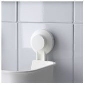 Beyaz Duş Sepeti Kare Banyo Raf Vantuzlu Sepet - 2