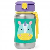 Skip Hop Pipetli Paslanmaz Çelik Suluk 350 ml Unicorn - 1