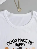 Kadın Uzun Kollu Bisiklet Yaka Köpek Resimli Viskon Bluz thumbnail 4