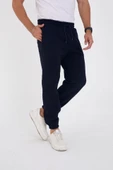 Unisex Kışlık Üç İplik Lastikli Eşofman Pantolon - Lacivert thumbnail 1