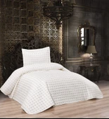 Yıldız Kapitoneli 2 Parça Tek Kişilik Yatak Örtüsü - 2