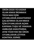 Yamaha 2020 Ye Kadar Xmax 125 250 300 400 2024 E Kadar Nmax Uyumlu Anahtar Kılıfı Siyah/beyaz thumbnail 3