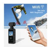 QASUL 4K HD 270 Derece Dönebilir 1.3in  Ekran  Su Geçirmez Kılıflı Kask Motosiklet Doğa Sporları - 3