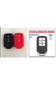 2 Adet Civic Fc5 Crv Hrv Sustasız Silikon Anahtar Kılıfı Kırmızı Ve Siyah thumbnail 1
