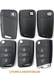 Tiguan Arona T-roc Polo Karoq Radip Kamiq Uyumlu Silikon Anahtar Koruma Kılıfı 2 Adet Siyah Kırmızı thumbnail 2