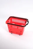 Tekerlekli Market Sepeti (Tekerlekli Alışveriş Sepeti) 54 L Kırmızı thumbnail 2