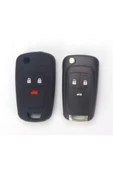 Astra Insignia Corsa 3 Tuş Silikon Anahtar Koruma Kılıfı Siyah Renk thumbnail 1