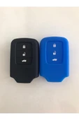 2 Adet Civic Fc5 Crv Hrv Sustasız Silikon Anahtar Kılıfı Siyah Ve Mavi thumbnail 2