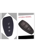 Fiesta Kuga Focus C-max Silikon Anahtar Kılıf (sustasız) Siyah Renk thumbnail 1