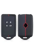 Clio 5 Megane 4 Kadjar Uyumlu Silikon Anahtar Kılıfı Siyah Renk (SADECE RENAULT GRUP UYUMLU) thumbnail 1
