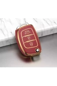 Hyundai Bayon I10 I20 Ix35 Elantra Tucson Anahtar Kılıfı 2. Ve 3.resime Bakınız Kırmızı/gold thumbnail 1