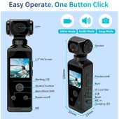 Ozmik K850H 4K Kameralı 3 Eksen Gimbal Sabitleyici Video Kaydedicili  1,3 inç LCD Ekran, 16MP - 3