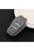Peugeot 208 308 508 2008 3008 5008 Rifter Anahtar Koruma Kılıfı Anahtarsız Çaliştırma Gri/Gold thumbnail 1