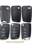 Golf 7 Polo Taigo T-Roc Tiguan Caddy Karbon Anahtar Kılıfı 2.Resime Bakınız thumbnail 2