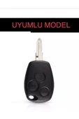 Clio Kangoo Megane Modus Laguna Scenic Silikon Anahtar Koruma Kılıfı Siyah Renk 3 Tuşlu thumbnail 2