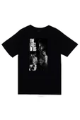 The Last of Us – Ellie & Joel Baskılı Unisex %100 Pamuk Siyah T-shirt thumbnail 1