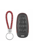 Hyundai 2021+ Yeni Tucson Santa Fe Uyumlu Deri Anahtar Kılıf Ve Örgü Anahtarlık 2.Resime Bakınız thumbnail 1