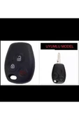 Clio Kangoo Megane Modus Laguna Scenic Silikon Anahtar Koruma Kılıfı Siyah Renk 3 Tuşlu thumbnail 3