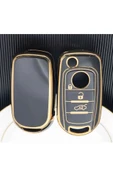 Fiat Egea 500X Uyumlu Anahtar Koruma Kılıfı Siyah/Gold  2.Resime Lütfen Bakınız thumbnail 1