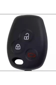 Clio Kangoo Megane Modus Laguna Scenic Silikon Anahtar Koruma Kılıfı Siyah Renk 3 Tuşlu thumbnail 1