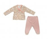Andywawa AC22069RP Cute Leopard 2Li Bebe Takım Leopar - 1