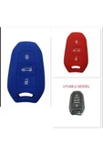 2 Adet Opel Grandland X Uyumlu Silikon Anahtar Koruma Kılıfı Mavi Ve Kırmızı Renk thumbnail 1