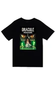 One Piece – Dracule Mihawk Anime Karakter Baskılı Unisex %100 Pamuk Siyah T-shirt thumbnail 1
