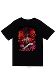 Helsing Anime Baskılı Unisex %100 Pamuk Siyah T-shirt - 1