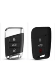 Ateca Passat B8 Ve Süper B Silikon Anahtar Koruma Kılıfı Siyah Renk thumbnail 1