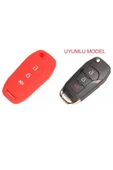 Ford Mondeo Escort Ranger Fusion Silikon Anahtar Kılıfı Kırmızı Renk thumbnail 1