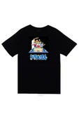 Doreamon Anime Baskılı Unisex %100 Pamuk Siyah T-shirt thumbnail 1