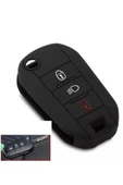 Citroen Yeni C3 Aircross Silikon Anahtar Koruma Kılıfı Siyah Renk 3.resime Bakınız thumbnail 2