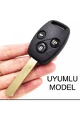 Honda Civic Fd6 Crv Accord Uyumlu 3 Tuşlu Silikon Anahtar Koruma Kılıfı Siyah Renk thumbnail 3