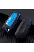 Fiesta Kuga Focus C-max Uyumlu Anahtar Koruma Kılıfı Kabı (SUSTALI) Mavi Rengi thumbnail 1