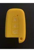 Hyundai Ix35 I 30 Uyumlu Silikon Anahtar Koruma Kılıfı Sustasız Model Sarı Renk thumbnail 2