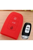 Audi A2 A3 A4 A6 A8 Tt Uyumlu Silikon Anahtar Koruma Kılıfı Kırmızı Renk thumbnail 1