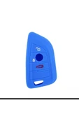 Bmw F15 G20 F48 F39 X5 X6 Uyumlu Üçgen Tip Silikon Anahtar Koruma Kılıfı Mavi Renk thumbnail 2