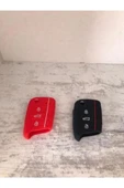 Scala Octavia Ibiza Ateca Leon Toledo Golf 7 Silikon Anahtar Kılıf Siyah Ve Kırmızı 2.resime Bakınız thumbnail 1