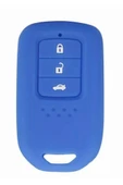 Honda Civic Fc5 Crv Hrv Sustasız Anahtarsız Çaliştırma Modeli Silikon Anahtar Koruma Kılıf Mavi thumbnail 3