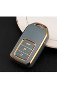Honda Civic Fc5 Crv Hrv Sustasız Anahtarsız Çaliştırma Modeli Anahtar Kabı Kılıfı Gri Renk thumbnail 1