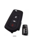 Toyota Uyumlu Auris Corolla Yaris Avensis Silikon Anahtar Koruma Kılıfı Siyah Renk 2.resime Bakınız thumbnail 1