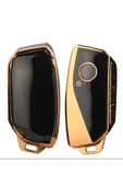 Bmw i7 X7 G07 LCI iX X1 X1 U11 7 Seri G70 G09 XM U06 G81 M3 2023 Anahtar Kılıfı Siyah-Gold thumbnail 1