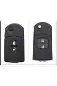 Mazda 2 3 5 6 Uyumlu 2 Tuşlu Silikon Anahtar Koruma Kılıfı Siyah Renk thumbnail 1
