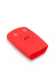 Audi Keyless A4 A5 A6 A7 Q3 Q5 Uyumlu Silikon Anahtar Koruma Kılıfı Kırmızı Renk thumbnail 2