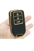 Honda Civic Fc5 Crv Hrv Sustasız Anahtarsız Çaliştırma Modeli Anahtar Kabı Kılıfı Siyah Rengi thumbnail 1