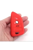 Bmw F15 G20 F48 F39 X5 X6 Uyumlu Üçgen Tip Silikon Anahtar Koruma Kılıfı Kırmızı Renk thumbnail 1